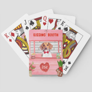 Jeu De Cartes Chien beagle Valentine's Day Kissing Booth