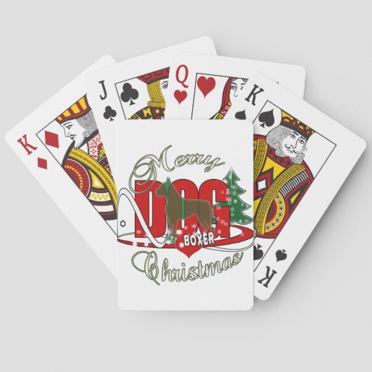JEU DE CARTES CHIEN BOXER CHRISTMAS (dos)