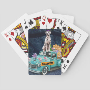 Jeu De Cartes Chien Dalmatien Halloween Camion Nuit Effrayante