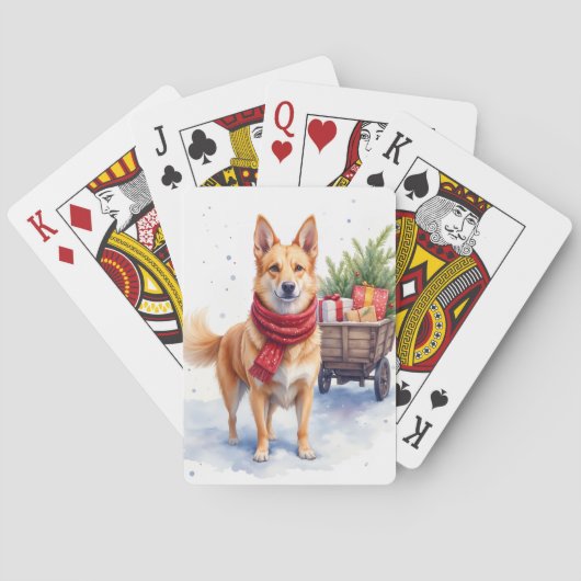 Jeu De Cartes Chien de berger australien à queue courte à l'aqua (dos)