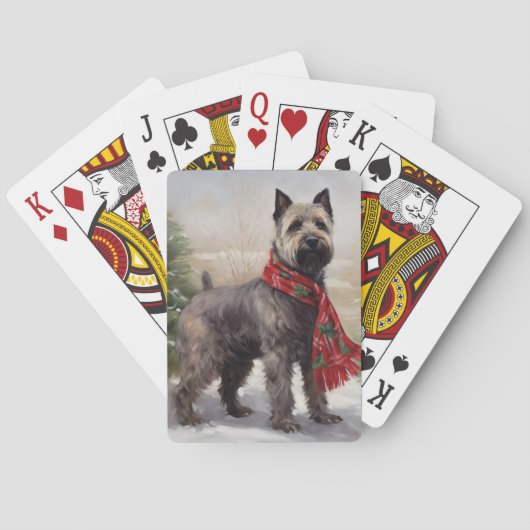 Jeu De Cartes Chien de Chesapeake à Noël de neige (dos)