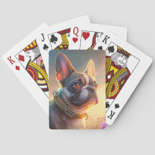 Jeu De Cartes Chien de Chien de France Portrait animal Peinture 