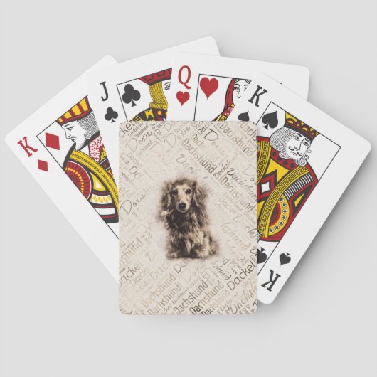 Jeu De Cartes Chien de Dachshund (dos)