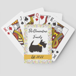 Jeu De Cartes Chien de famille Scottie personnalisé jouant aux c