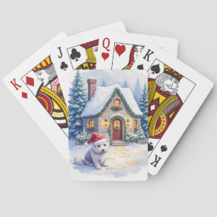 Jeu De Cartes Chien de Glen of Imaal Chapeau de Père Noël Cottag