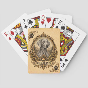 Jeu De Cartes Chien de race Weimaraner, Héritage Vintage