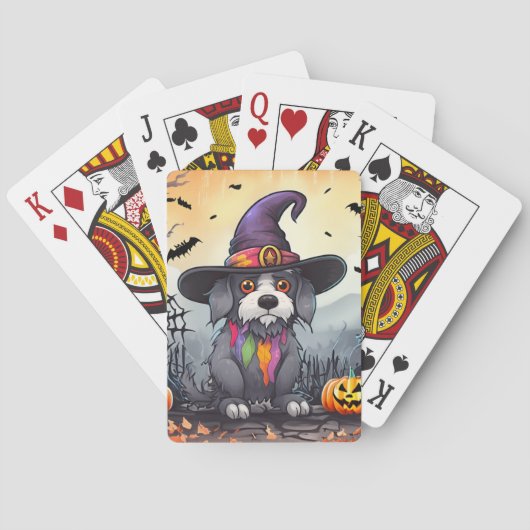 Jeu De Cartes Chien d'Halloween (dos)