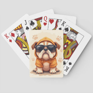 Jeu De Cartes Chien Drôle Bouledogue Kawaii