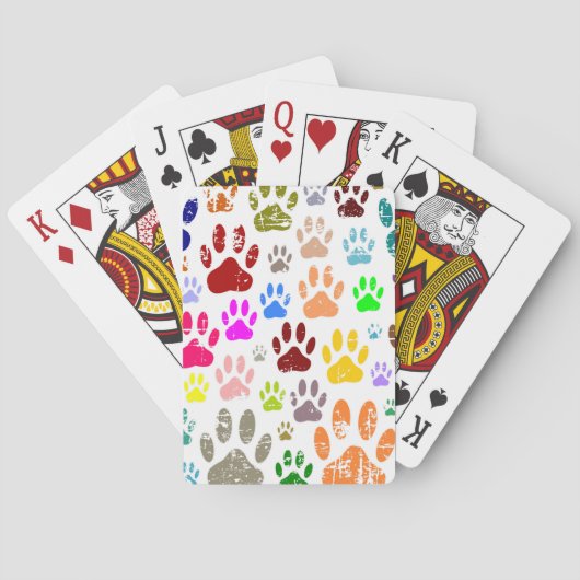 Jeu De Cartes Chien en en couleur en état de détresse (dos)
