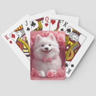 Jeu De Cartes Chien Esquimau Américain avec des Roses - Saint-Va