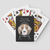 Jeu De Cartes Chien frais avec Bubblegum mignon Beagle amusant (dos)