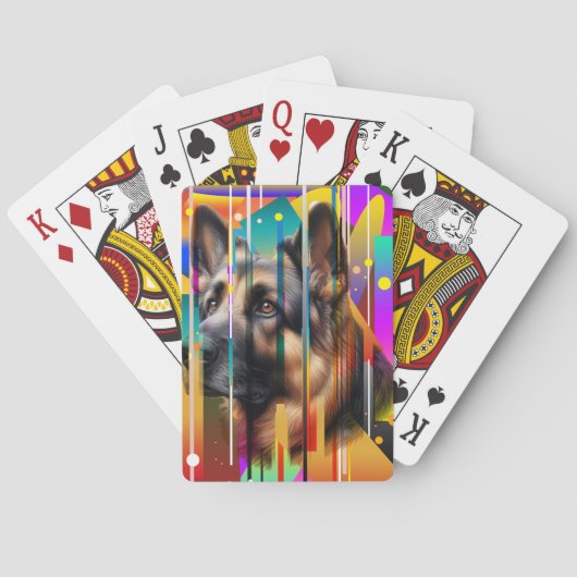 Jeu De Cartes Chien Géométrique Moderne (dos)
