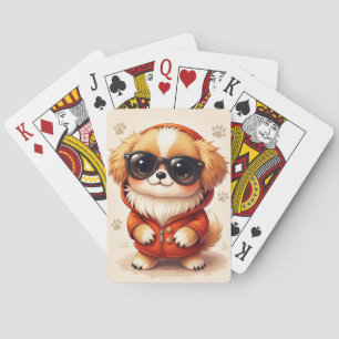 Jeu De Cartes Chien Kawaii Pékinais Drôle