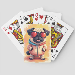 Jeu De Cartes Chien Kawaii Pug Drôle