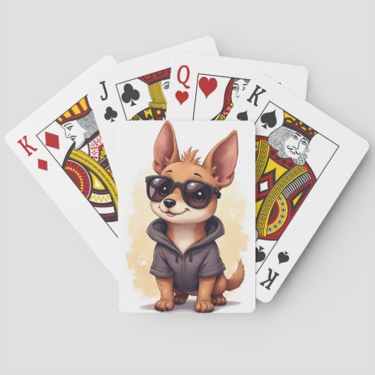 Jeu De Cartes Chien Kawaii Thai Ridgeback Drôle (dos)