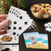 Jeu De Cartes Chien maltais sur la plage (In Situ)