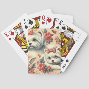 Jeu De Cartes Chien maltais vintage
