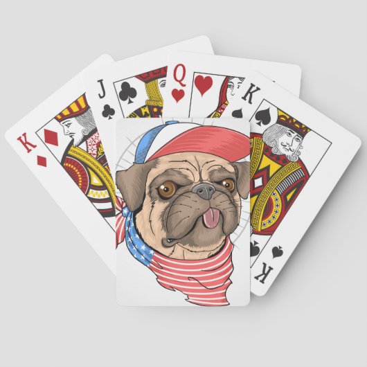 Jeu De Cartes Chien mignon de carlin (dos)