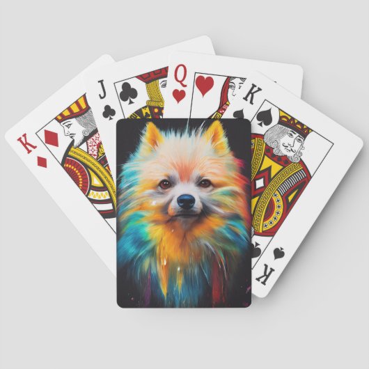 Jeu De Cartes Chien nain allemand spitz animal adorable (dos)