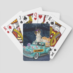 Jeu De Cartes Chien Papillon Halloween Camion Nuit Effrayante