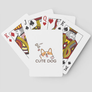 Jeu De Cartes Chien riant jouant aux cartes