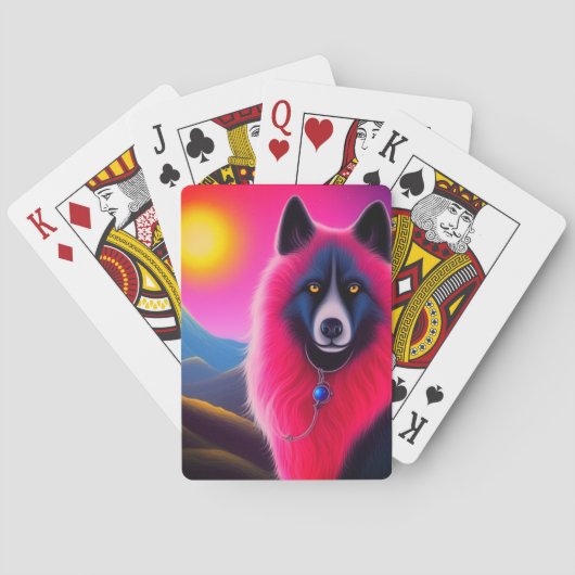 Jeu De Cartes Chien rose et noir (dos)
