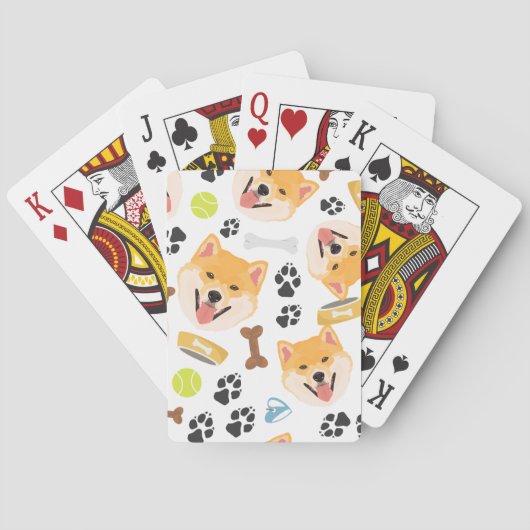 Jeu De Cartes Chien souriant Shiba Inu (dos)