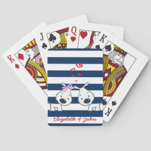 Jeu De Cartes Chiens Adorables en Amour sur Personnalisé à Rayur