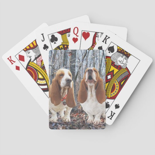 Jeu De Cartes Chiens de basset dans les bois (dos)