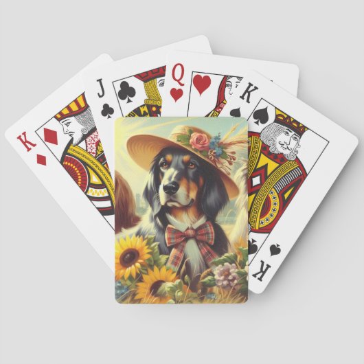 Jeu De Cartes Chiens de la nature rétro (dos)