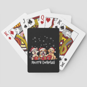 Jeu De Cartes Chiens de Noël Chiens de Noël Joyeux Dogmas