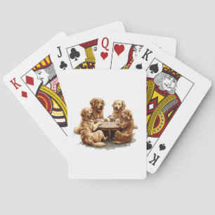 Jeu De Cartes Chiens De Retriever Mignons Jouer Des Cartes