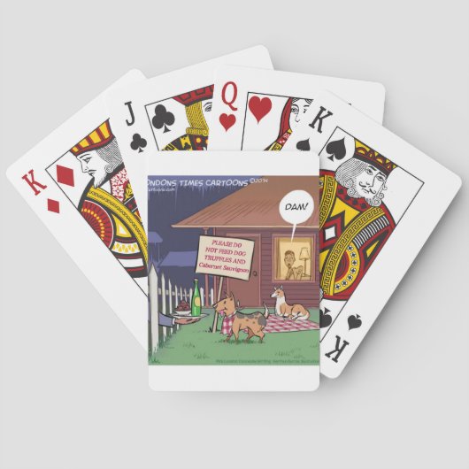 Jeu De Cartes Chiens gourmets drôles (dos)