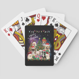 Jeu De Cartes Chiens Joyeux Noël Lumière