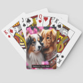 Jeu De Cartes Chiens Lutter au printemps Monogrammes enfants Vie (dos)