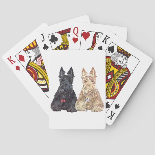 Jeu De Cartes Chiens Scottie Wheat et Noirs (dos)