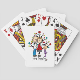 Jeu De Cartes Chiffres de bâton Fille des parents attendus