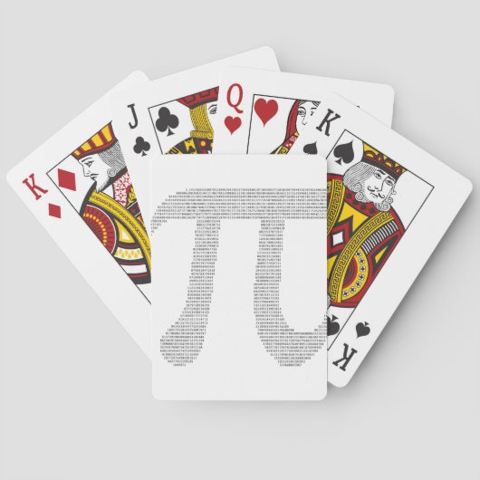 Jeu De Cartes Chiffres de Pi (dos)
