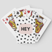 Jeu De Cartes Chiffres noirs modernes et Conversation de bulles  (dos)