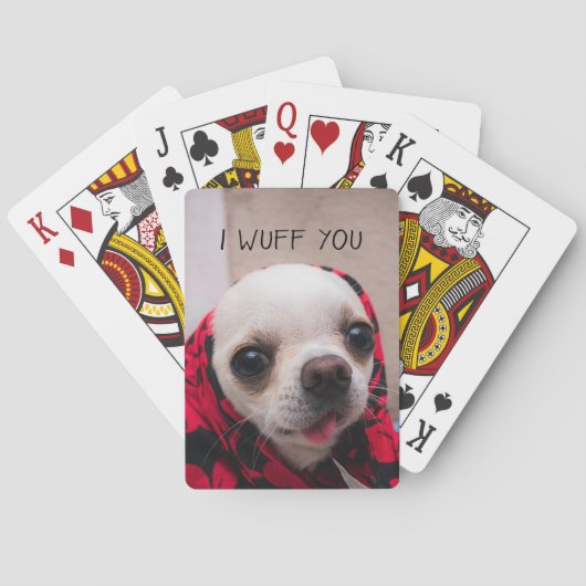 Jeu De Cartes Chihuahua mignon Je vous jure que vous aimez Valen (dos)