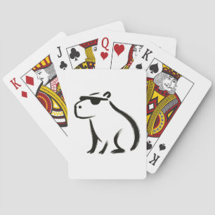 Jeu De Cartes Chill Capybara - Conception de pinceau d'encre sur