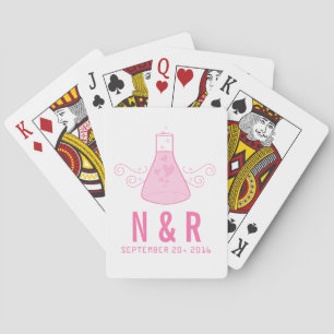 Jeu De Cartes Chimie rose sucrée Mariage Jouer des cartes