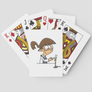 Jeu De Cartes Chimiste fille menant une expérience scientifique