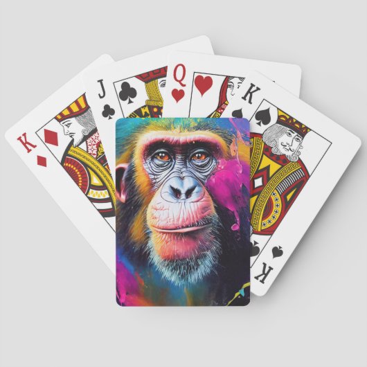Jeu De Cartes Chimpanzé Ape Animal Discovery Adventure Nature (dos)