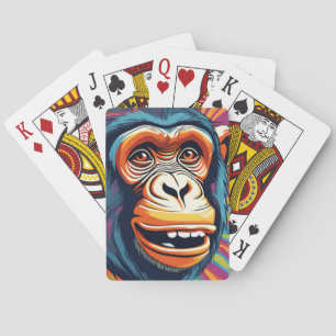 Jeu De Cartes Chimpanzé fou mignon
