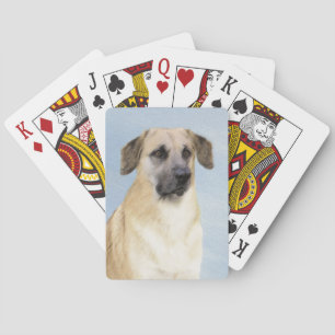 Jeu De Cartes Chinook (Oreilles Laissées) Peinture - Art Chien o