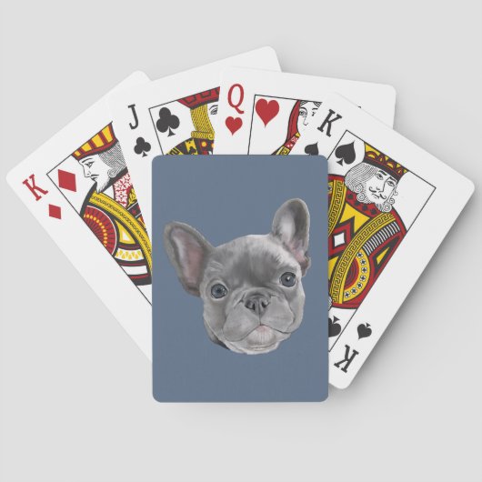 Jeu De Cartes Chiot de bouledogue français (dos)
