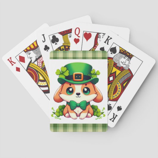 Jeu De Cartes Chiot de la Saint-Patricks (dos)