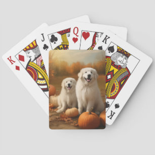 Jeu De Cartes Chiot des Grands Pyrénées Délice d'Automne Citroui