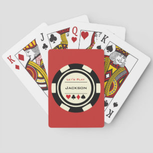 Jeu De Cartes Chip de Poker Black White Casino personnalisé